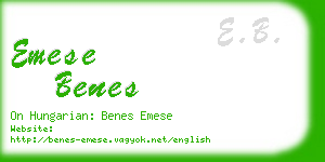 emese benes business card